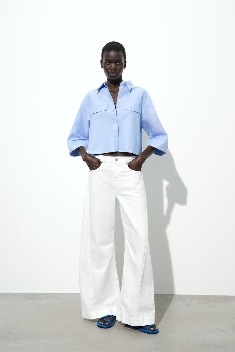 ZARA SHORT OXFORD SHIRT