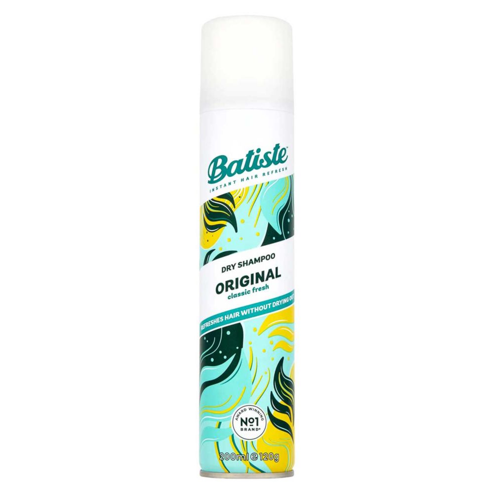 Batiste Dry Shampoo Original, Classic Fresh Fragrance Dry Hair Shampoo, 200ml