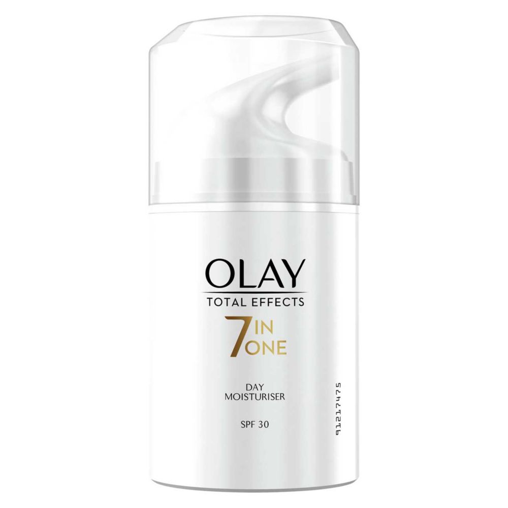 Olay Total Effects SPF 30, 7 in 1 Anti-Ageing Moisturiser, 50ml, Our Strongest SPF Protection