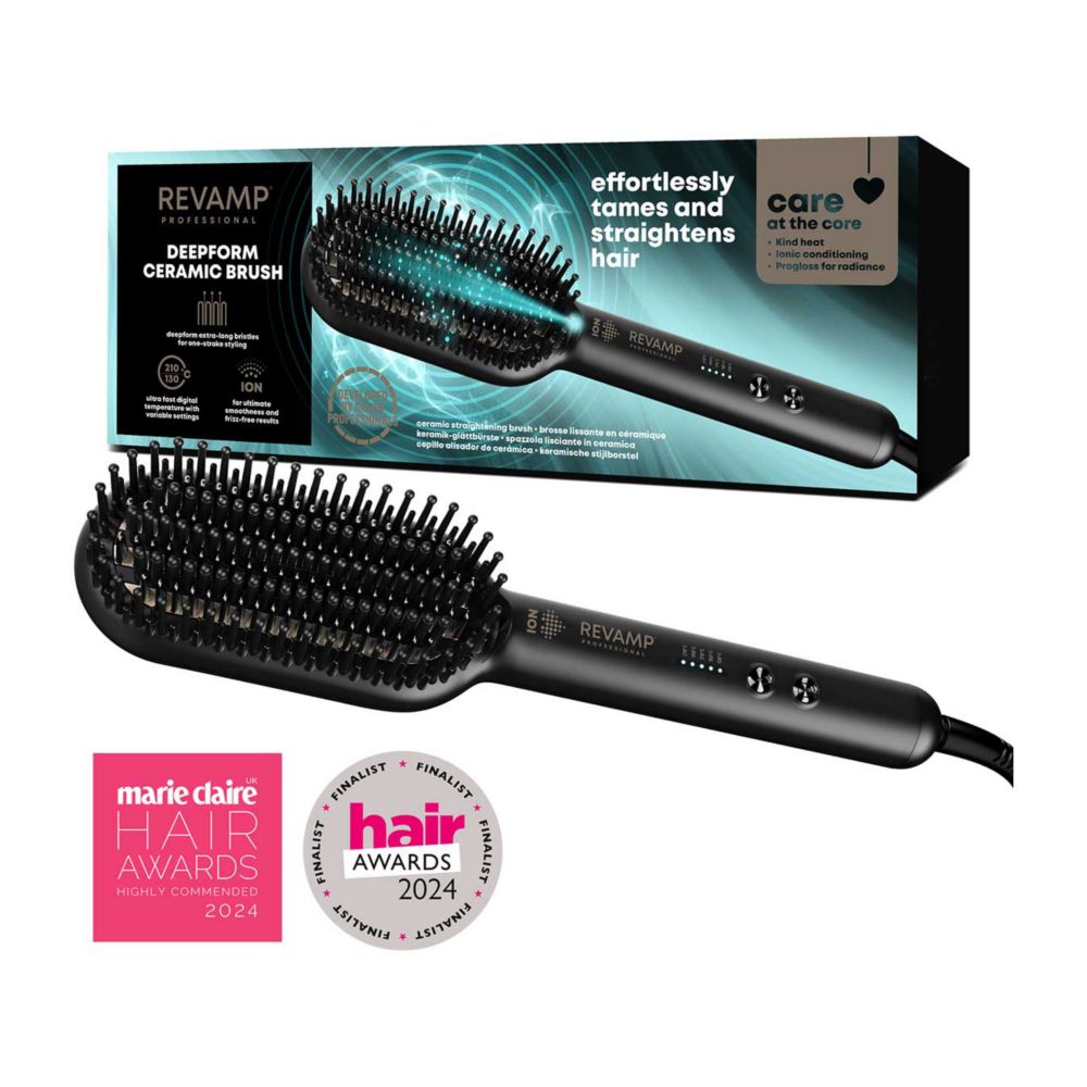 REVAMP Deepform Ceramic Straightening Hot Brush