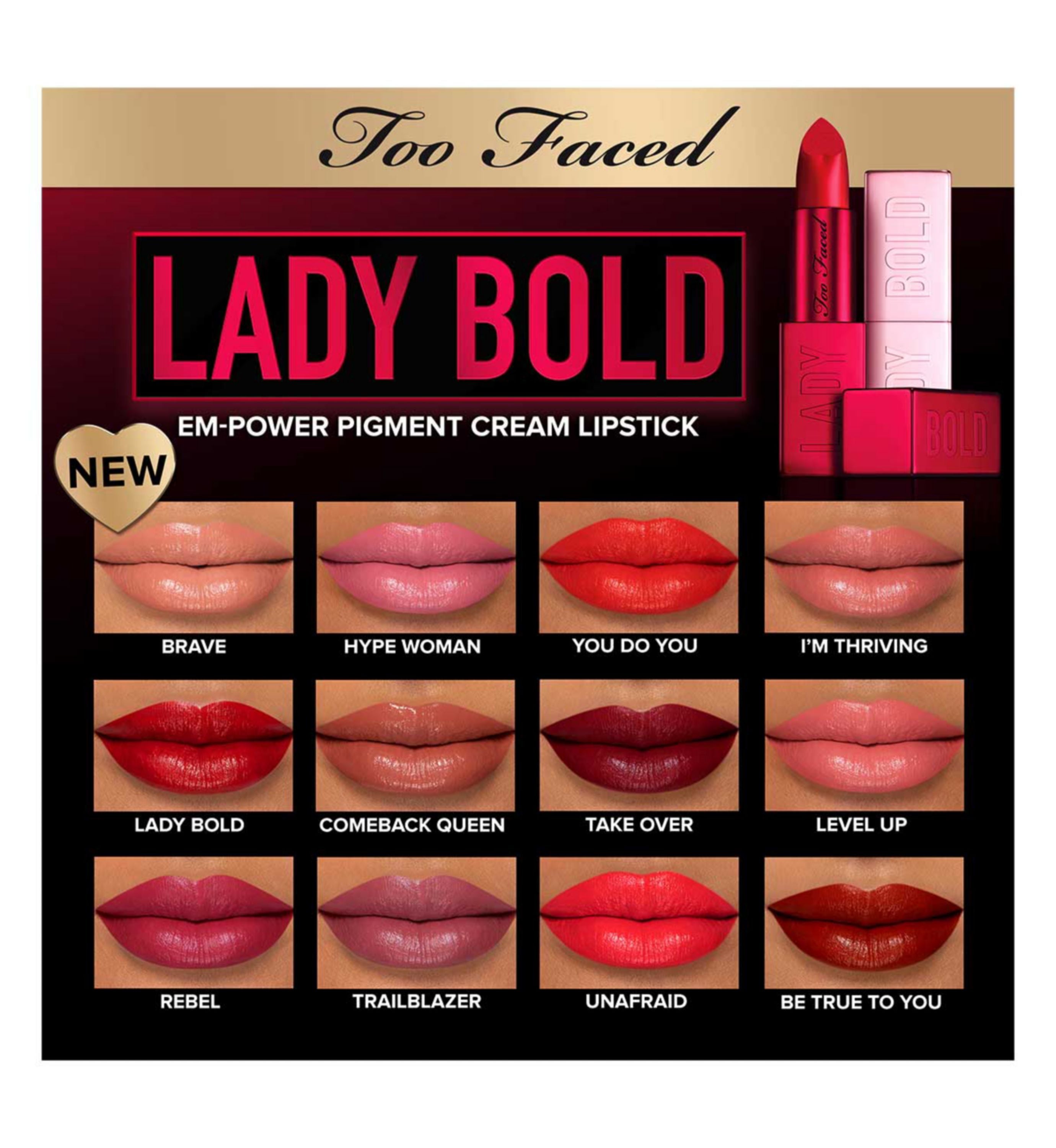 Lady Bold Em-Power Pigment Cream Lipstick