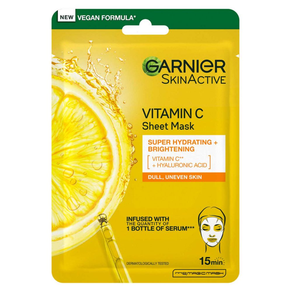 Garnier Brightening & Super Hydrating Vitamin C Sheet Mask 28g
