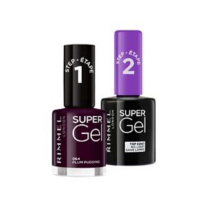 Rimmel London Supergel Plum Pudding and Topcoat Duo