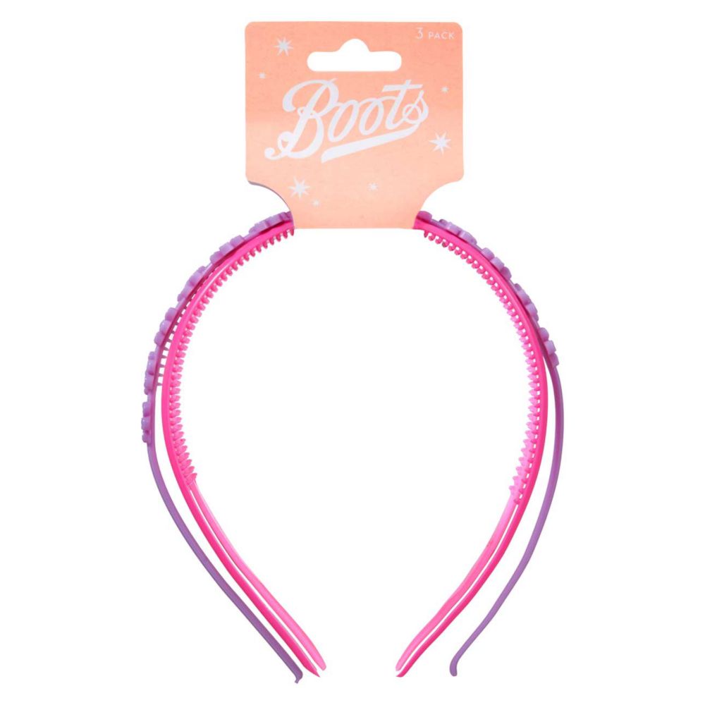 Boots Kids Pink Headbands 3pk