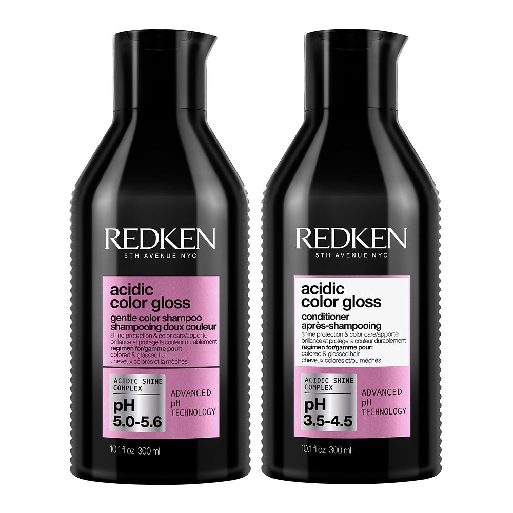 REDKEN Acidic Color Gloss Shampoo and Conditioner 300ml, for Glass-Like Shine