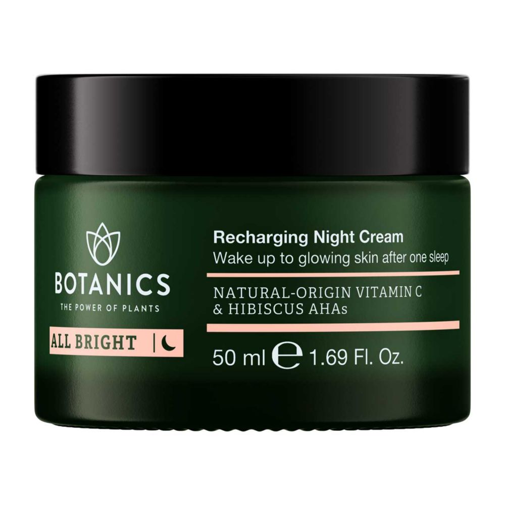 Botanics All Bright Recharging Night Cream Moisturiser 50ml
