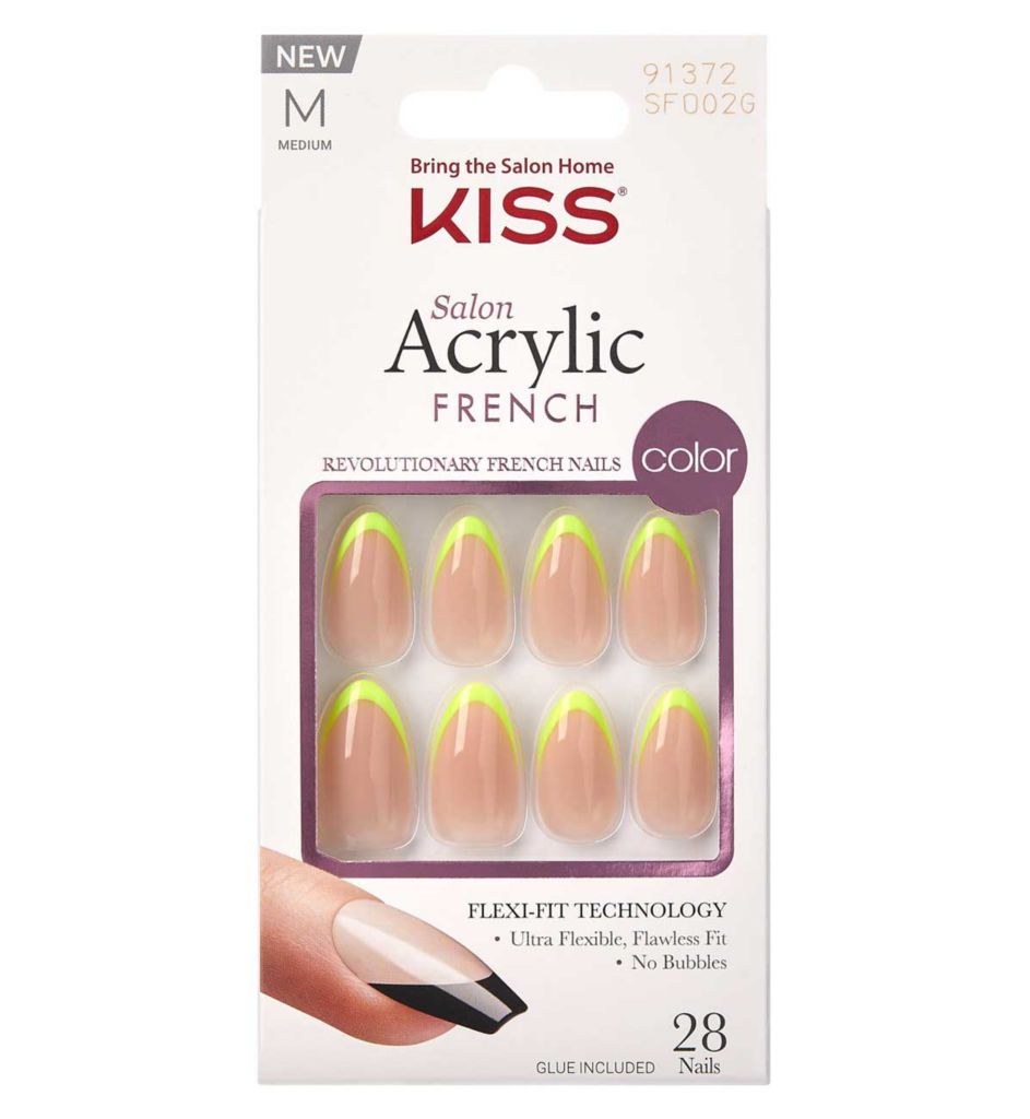Salon French Falsenail Hype Neon Yellow