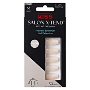 KISS Salon X-Tend Falsenail White Medium Coffin
