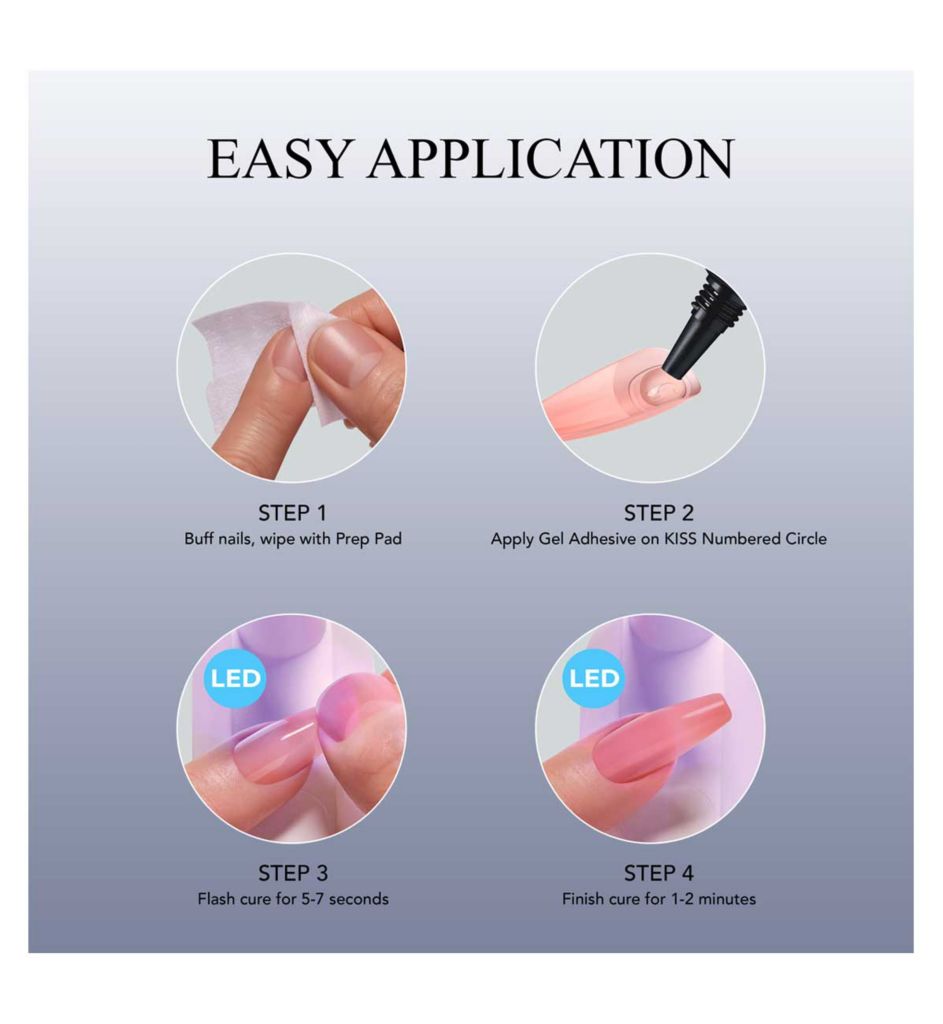Salon X-Tend Falsenail Solid Lavender Long Coffin