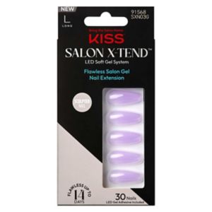 KISS Salon X-Tend Falsenail Solid Lavender Long Coffin