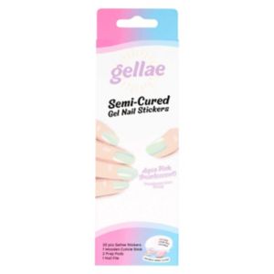 Gellae Gel Nail Sticker Aqua Pink Pearlescent