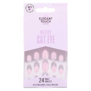 Elegant Touch Petite Gel Finish Whimsical Wisteria False Nails With Glue 24s