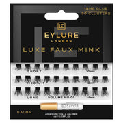 Eylure Faux Mink Clusters Volume 01 False Lashes Pair and Lash Adhesive 1ml