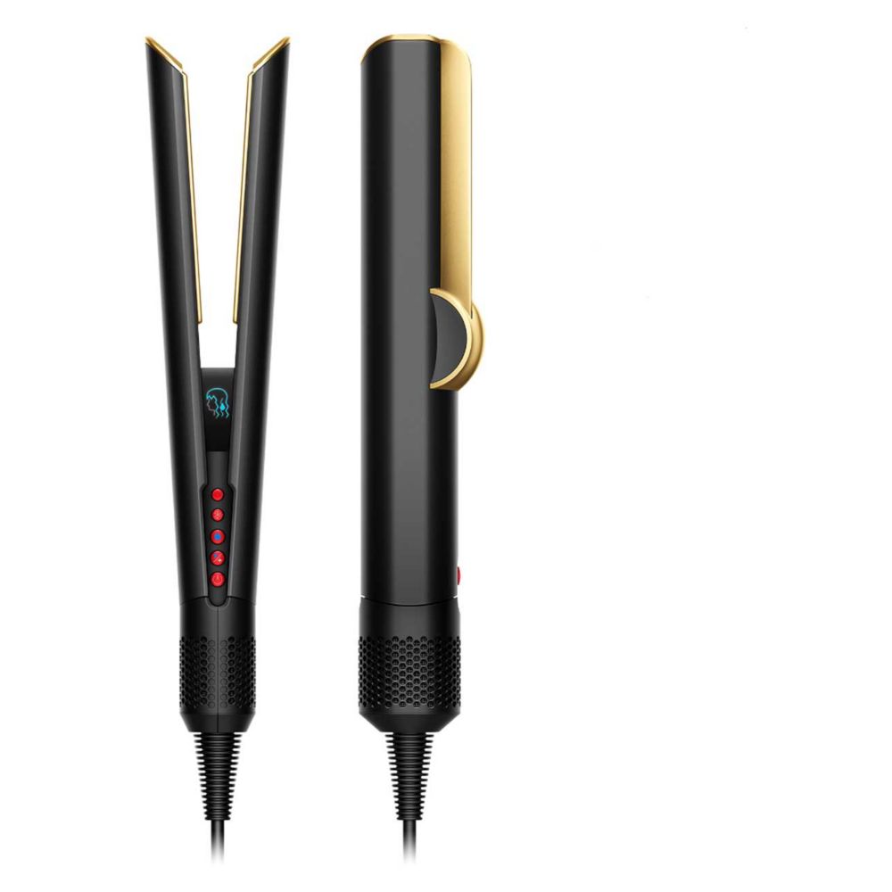 Dyson Airstrait straightener in Onyx and Gold