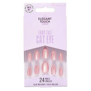 Elegant Touch Fairy Tale Cat Eye Aurora False Nails With Glue 24s