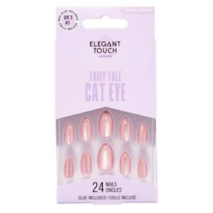 Elegant Touch Fairy Tale Cat Eye Aurora False Nails With Glue 24s