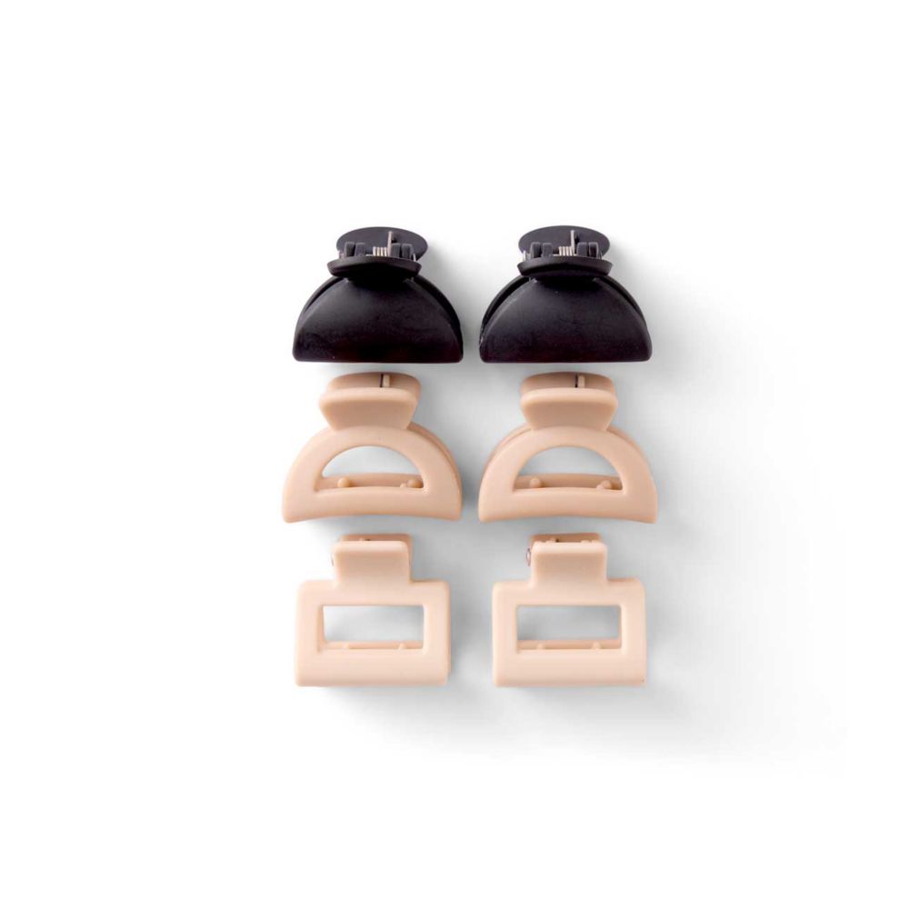 Boots Mini Jaw Clips Nude & Black 6s