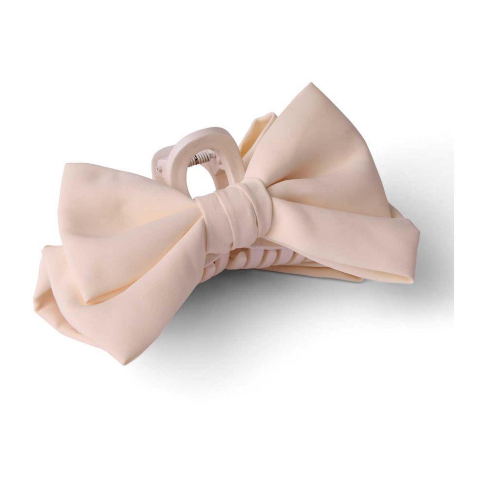 Boots Cream Bow Jaw Claw Clip