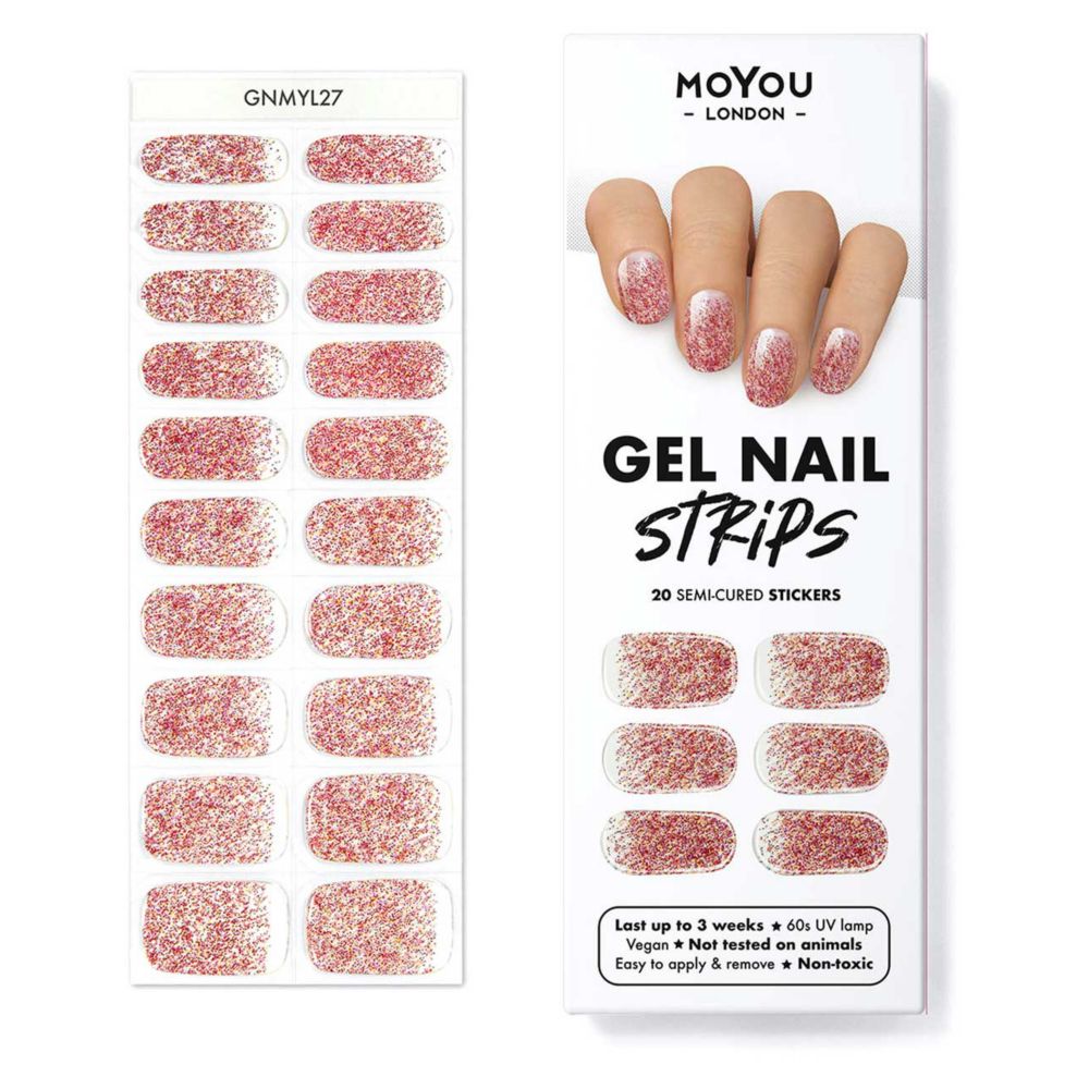 MoYou London Gel Nail Strip Glitter Punch