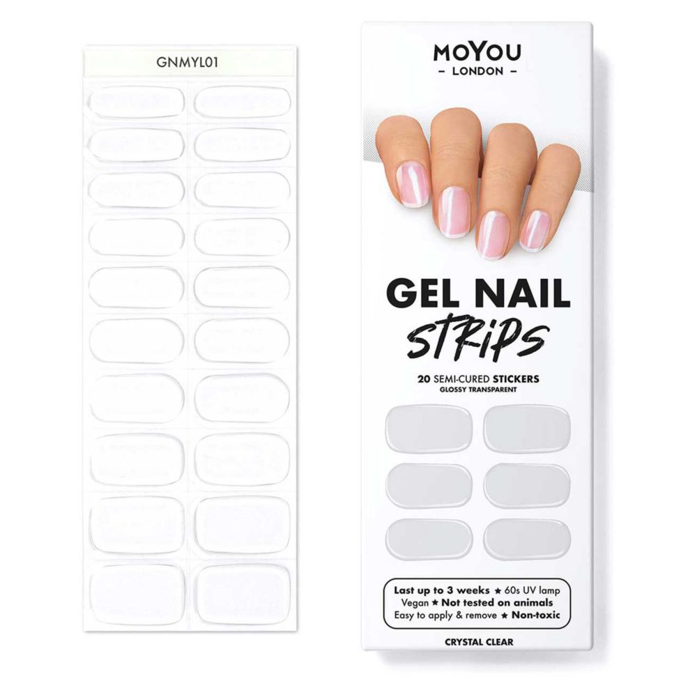MoYou London Gel Nail Strip Crystal Clear