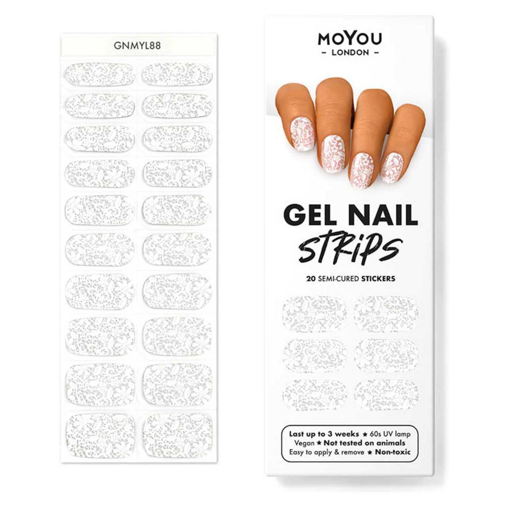 MoYou London Gel Nail Strip White Lace