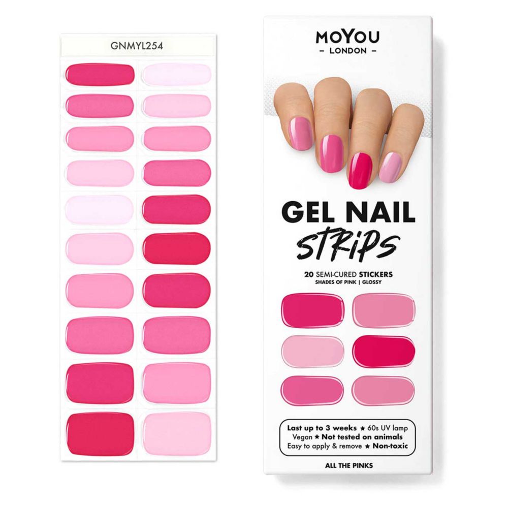 MoYou London Gel Nail Strip - All The Pinks
