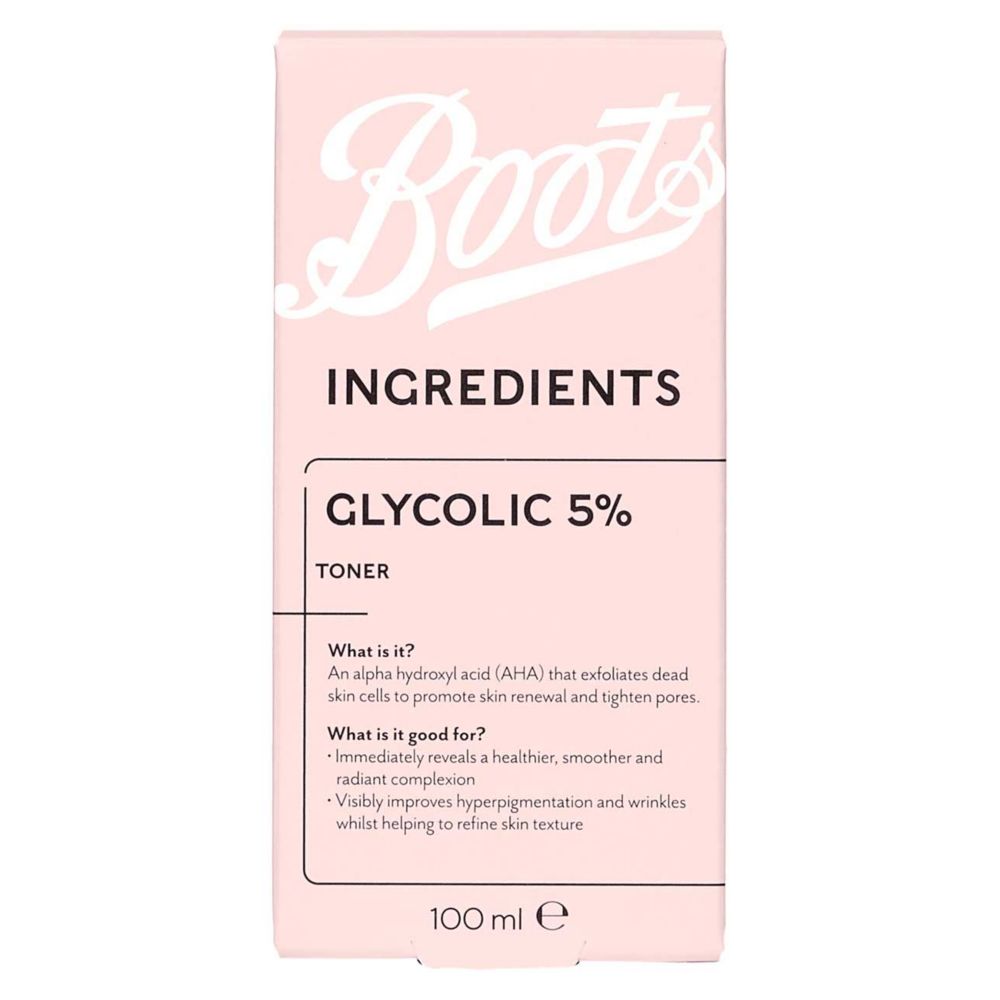 Boots Ingredients Glycolic Acid Toner 5% 100ml