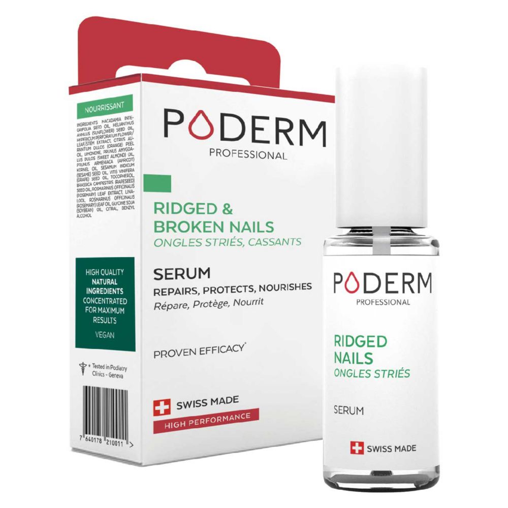 PODERM Ridged and Broken Nails Hardening Serum (8ml) - Strengthens, Nourishes And Repairs