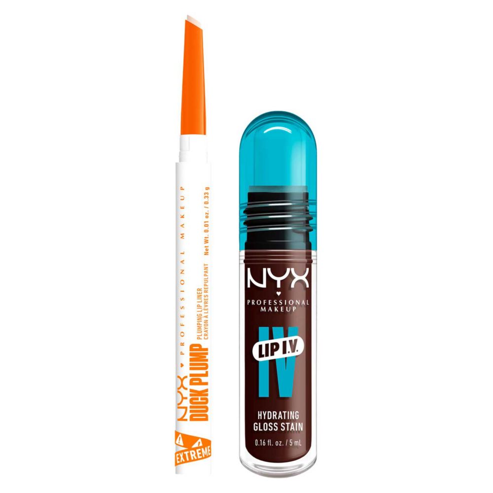 Wet Shot IV Mocha Me Wet Lip Stain & Duck Plump Liner Clear Bundle