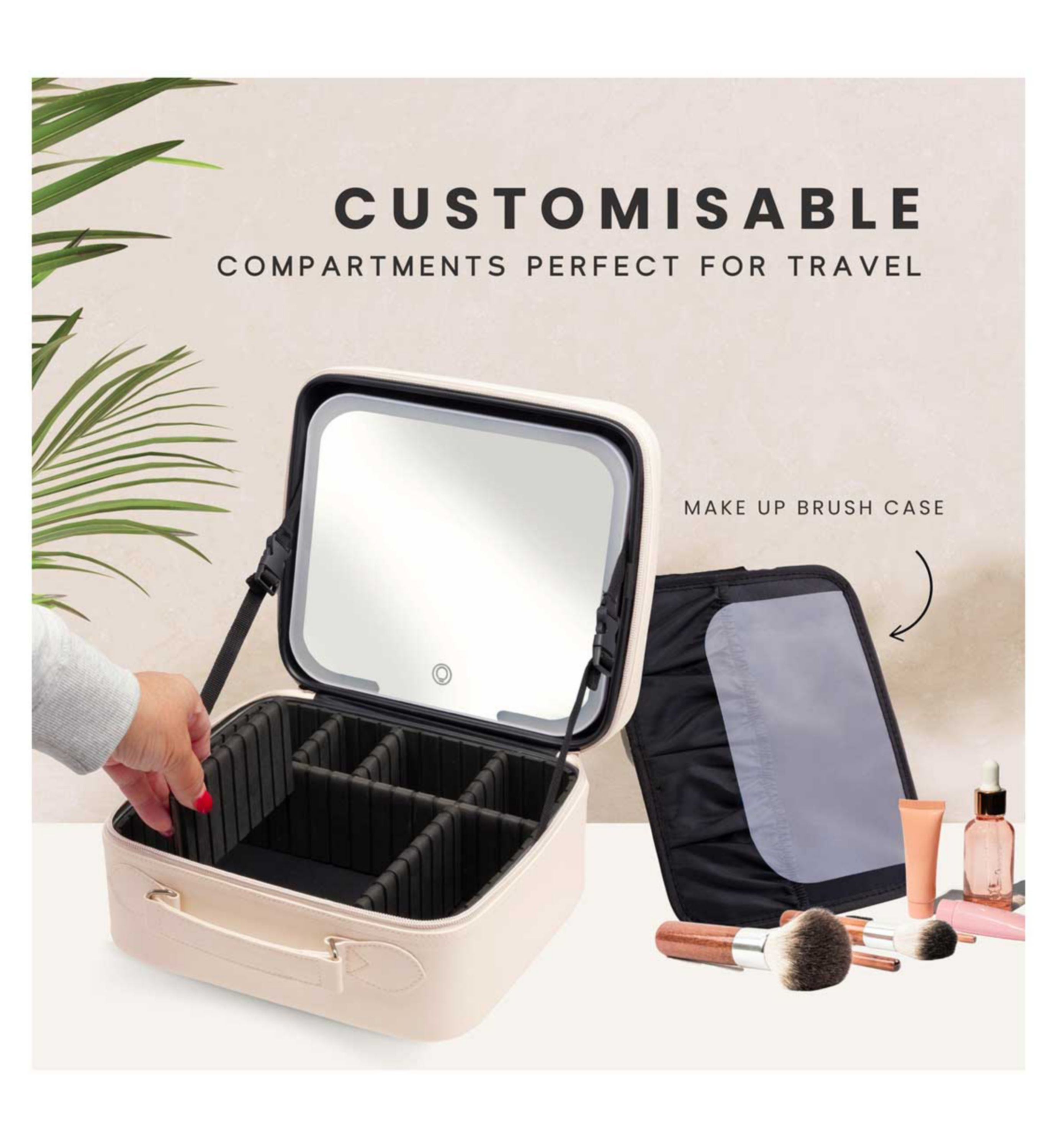 Glow Up Vanity Case with LED Light Mirror