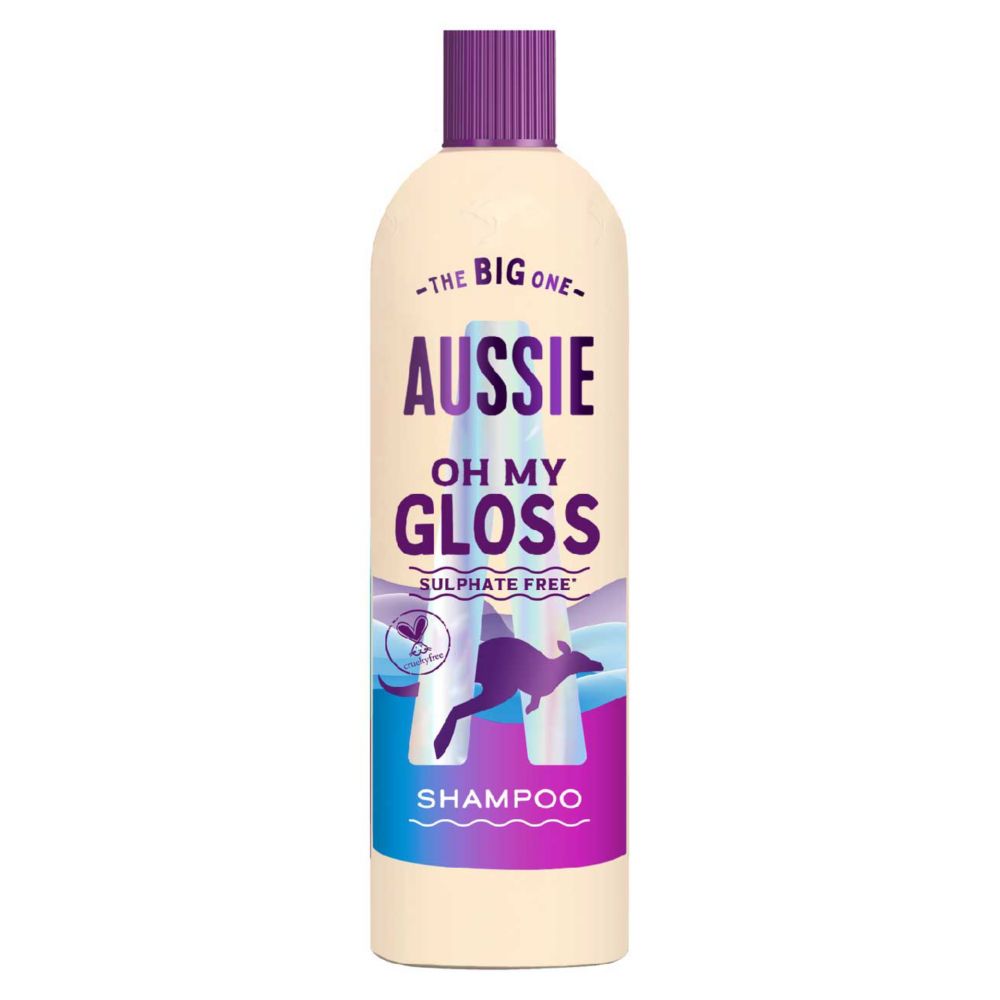 Aussie Oh My Gloss Shampoo 400ml. Deeply Moisturises Dry and Dull Hair. Sulphate Free