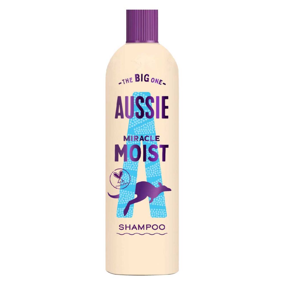 Aussie Miracle Moist Shampoo 400ml. Moisture-Quenching Formula to Revive Dry