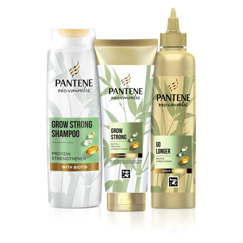 Pantene Grow Strong Bundle – Shampoo, Conditioner & Hair Treatment