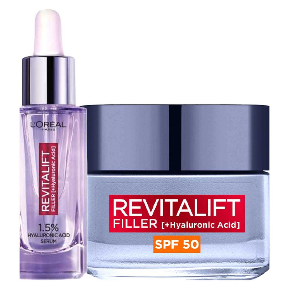 L’Oreal Paris Revitalift Filler Hyaluronic Serum and Cream Routine