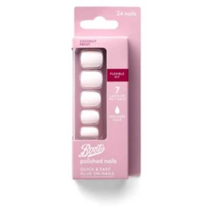 Boots False Nail Coconut Frost x24