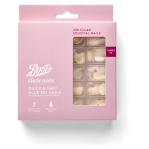 Boots False Nail Clear Squoval Nail 200s