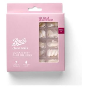 Boots False Nail Clear Square Nail 200s