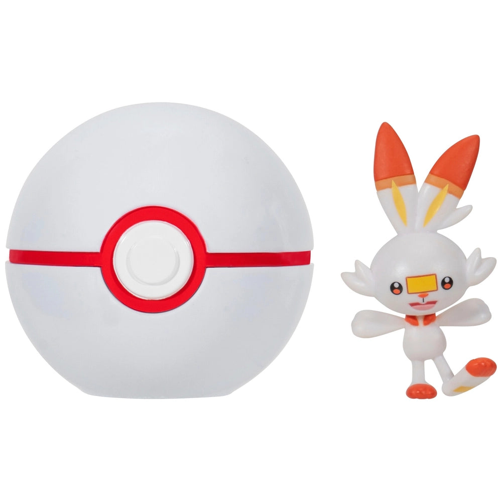 Pokémon Clip 'N' Go Premier Poké Ball and Scorbunny Battle Figure