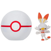 Pokémon Clip 'N' Go Premier Poké Ball and Scorbunny Battle Figure