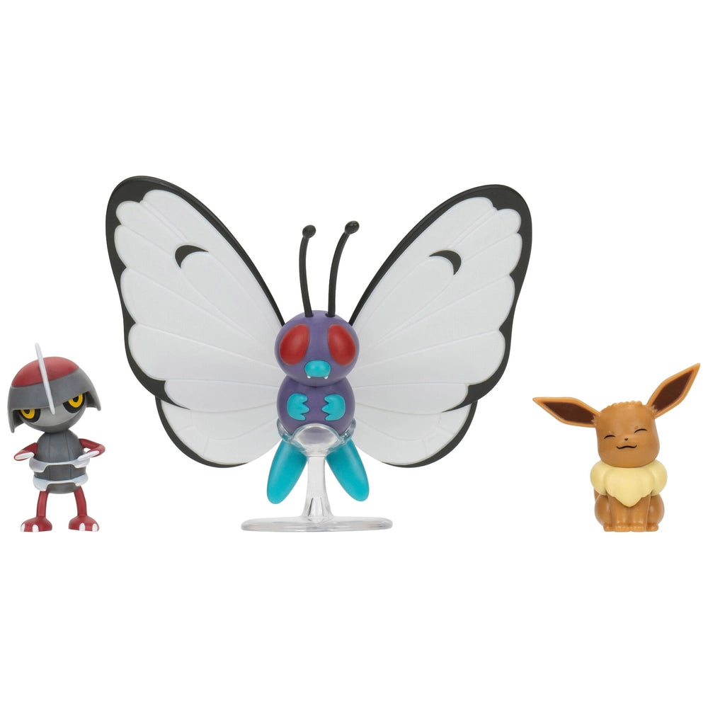 Pokémon Battle Figures 3 Pack Eevee, Pawniard and Butterfree
