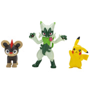 Pokémon Battle Figures 3 Pack Litleo, Pikachu and Floragato