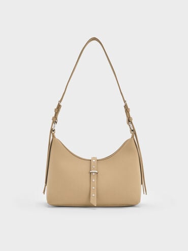 Lark Twill Grommet Belted Shoulder Bag
