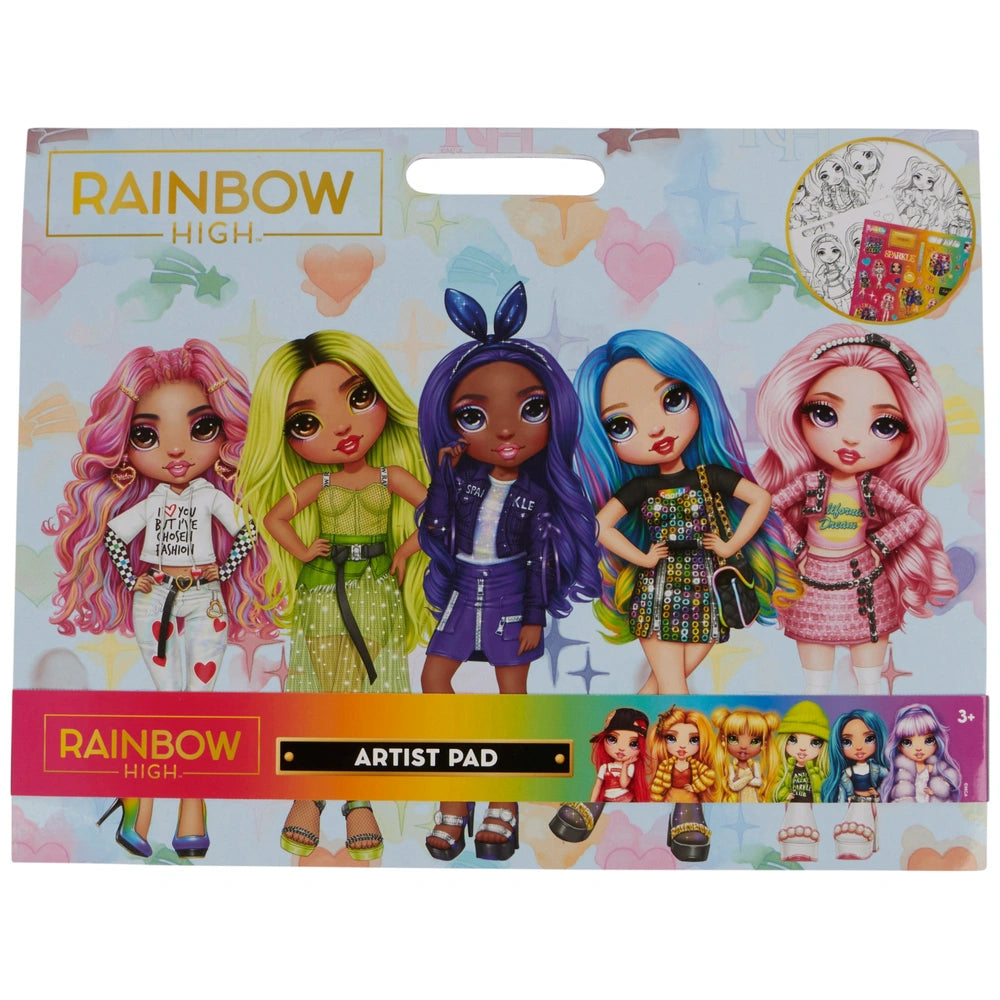 Colouring Pages and Stickers Artist Pad