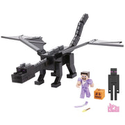 Minecraft Action Figures 15th Anniversary Ender Dragon with Steve and Enderman
