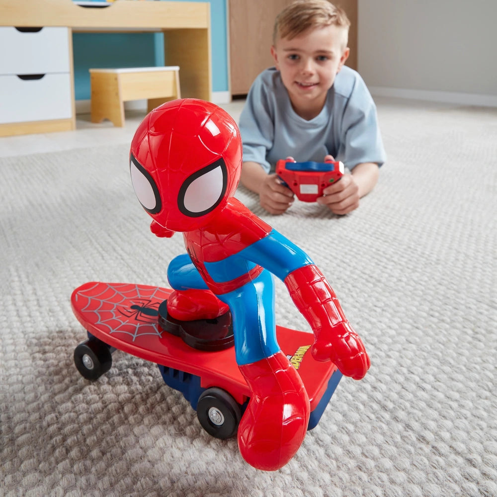 Marvel Spider-Man Remote Control Skateboard Figure Set