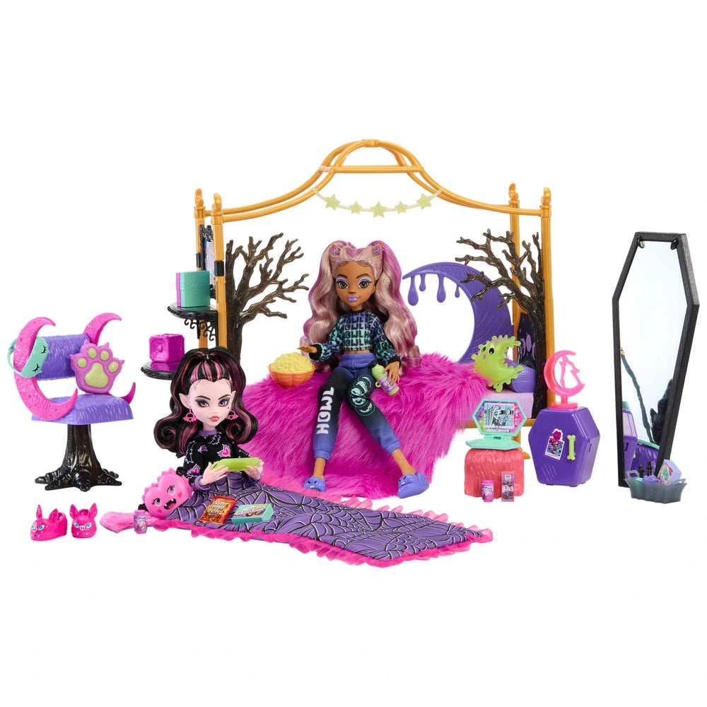 Playset Creepover Party with Draculaura and Clawdeen Wolf