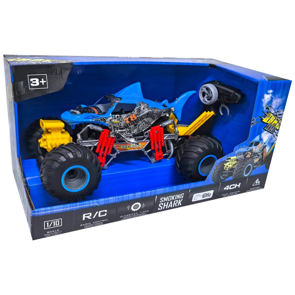 Shark Race Remote Control Monster Truck with Smoke 1:10 Scale