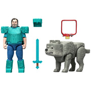 Minecraft Movie Action Figure Man's Best Wolf 2 Pack