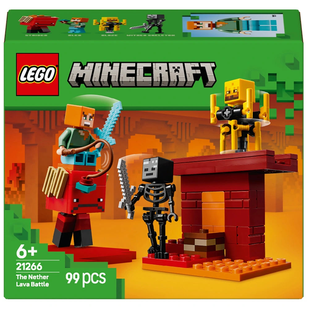 LEGO Minecraft 21266 The Nether Lava Battle Set