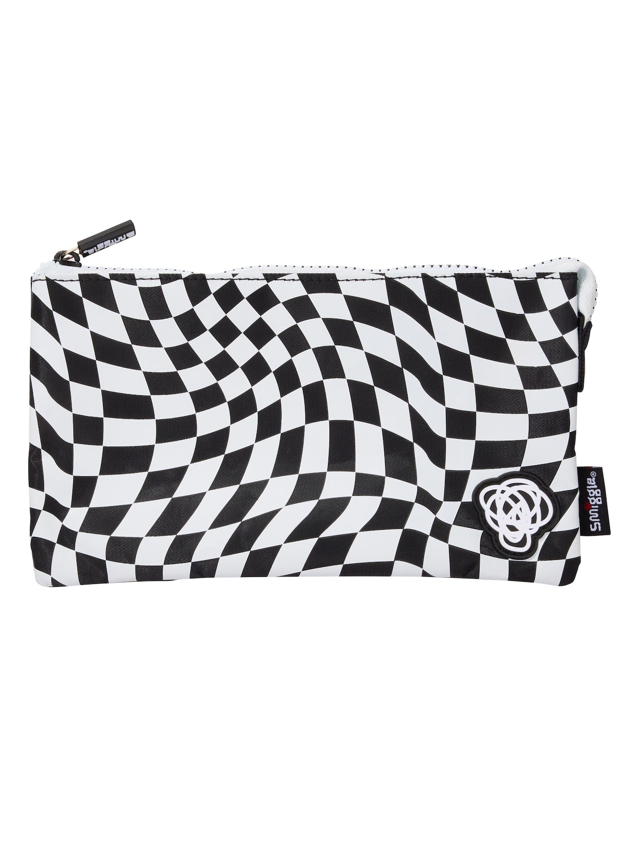 Check Triple Pocket Pencil Case